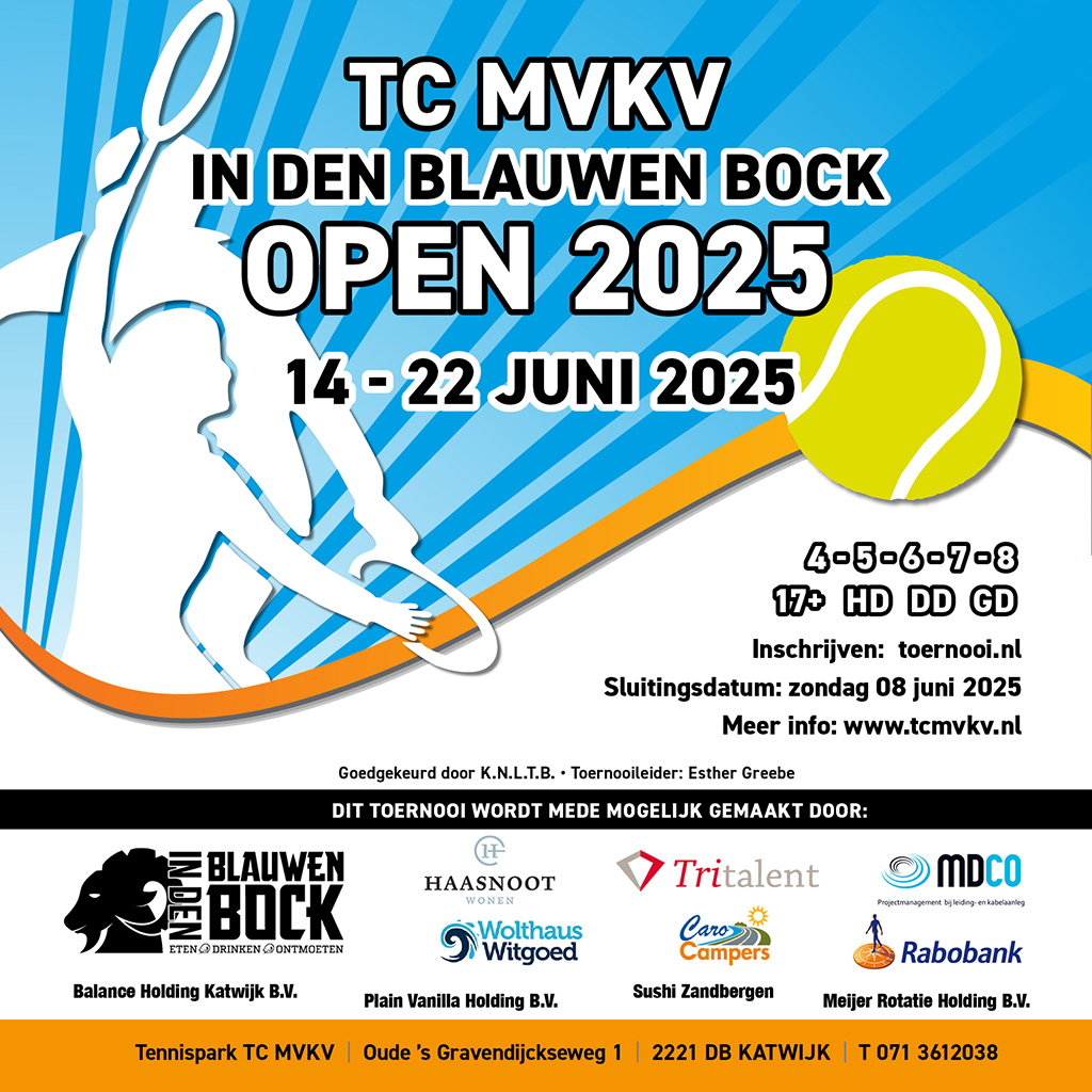 TC MVKV In Den Blauwen Bock Open 2025